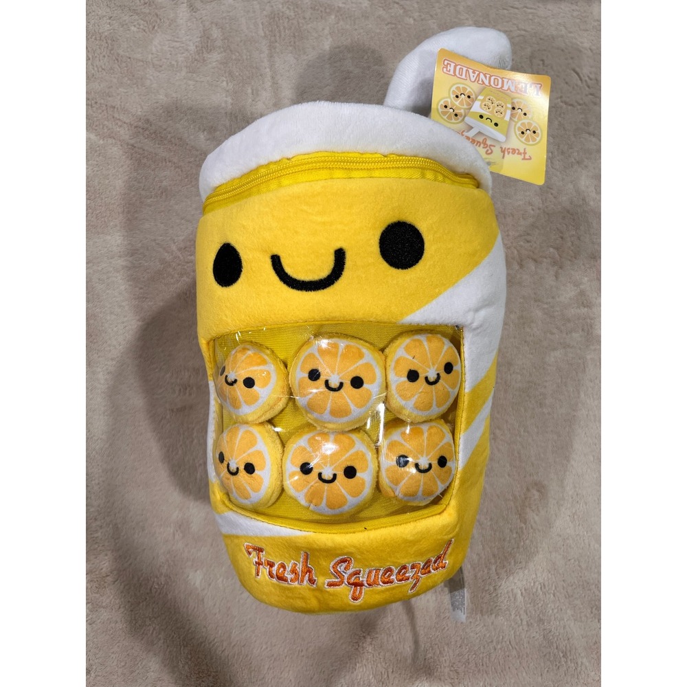 Fiesta Lemonade Cup Plush Kids 11in Yellow New Fresh Squeezed Removable Lemons